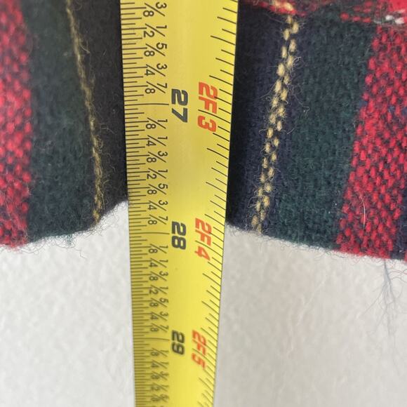 VTG Plaid Blazer Women’s 14 Red Tartan Check 80s Preppy Wool Jacket Holiday - Picture 4 of 7